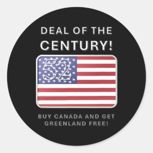 Trump - Deal Of The Century Buy Canada Classic Round Sticker