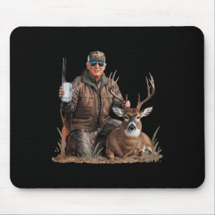 Trump Deer Hunting Donald Trump Old School Camoufl Mouse Pad