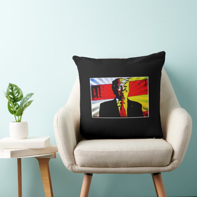 Trump Deranged Throw Pillow (Chair)