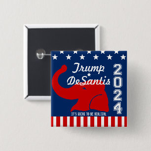 TRUMP DESANTIS 2024 BIBLICAL 2 INCH SQUARE BUTTON