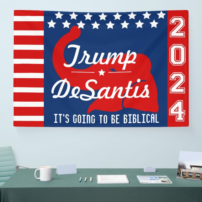 TRUMP DESANTIS 2024 BIBLICAL BANNER (Tradeshow)