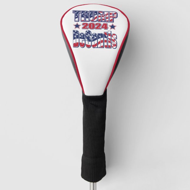 Trump DeSantis 2024 Golf Head Cover (Front)