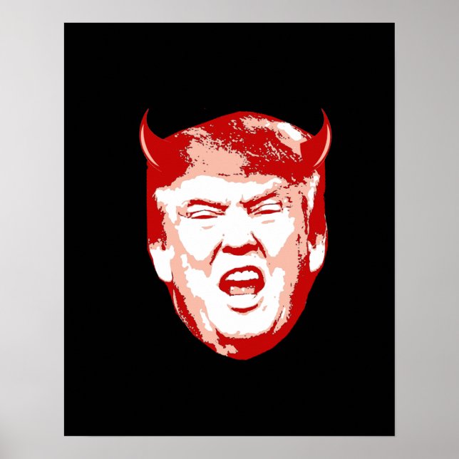 Trump Devil Head - Anti-Trump - Poster (Front)