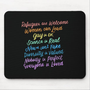 Trump Diversity Science Refugees Love Womens Right Mouse Pad