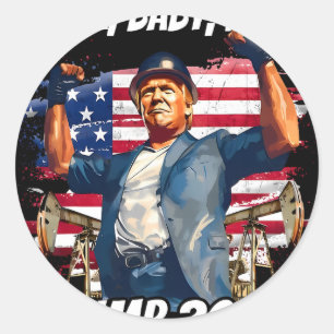 Trump Drill Baby Drill Trump 2024 Classic Round Sticker