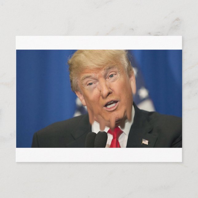 Trump/Drumpf Melting Down Postcard (Front)
