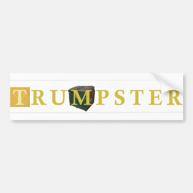Trump Dumpster Sticker 2 — Or, clair (Devant)