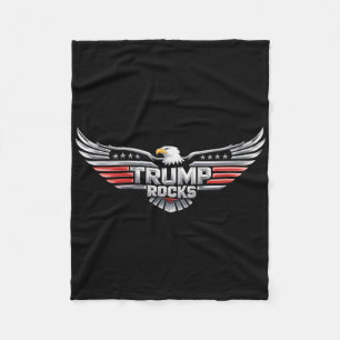 Trump Eagle Fleece Blanket