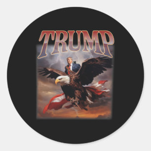 Trump Eagle Usa President 2024 Take America Back M Classic Round Sticker