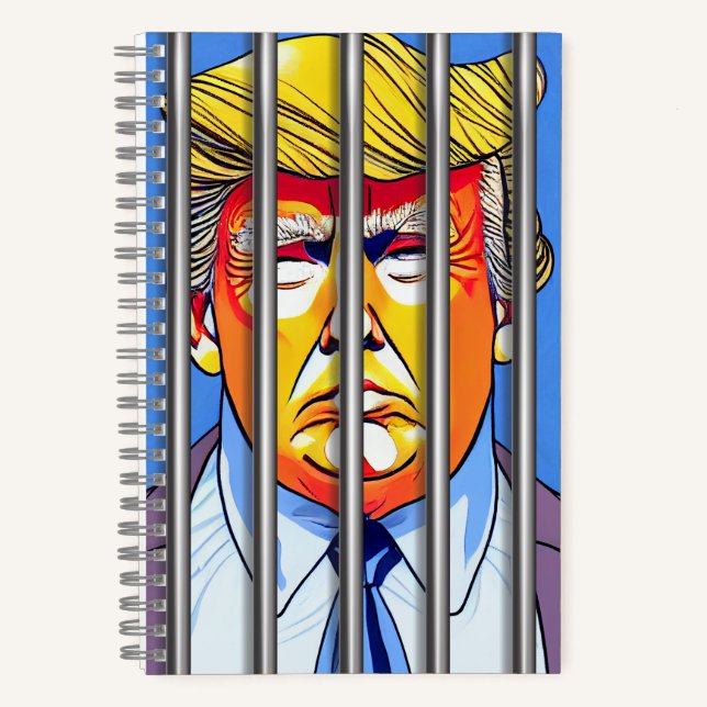 Trump en prison Carnet spiral 5,5 po x 8,5 po (Recto)