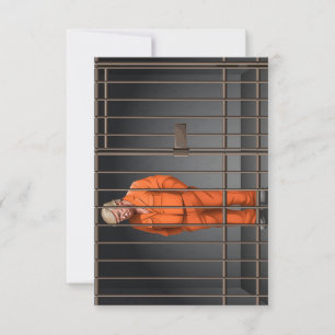 Trump en prison Carte de remerciements plat 3,5 po
