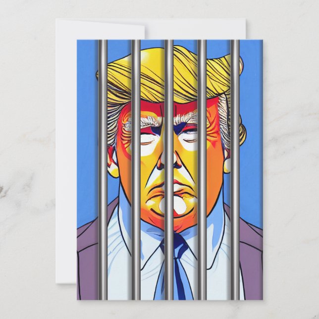 Trump en prison Carte de remerciements plat 5" x 7 (Devant)