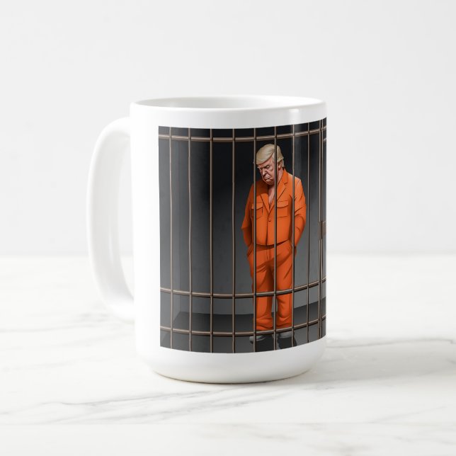 Trump en prison Mug classique, 15 oz (Devant gauche)