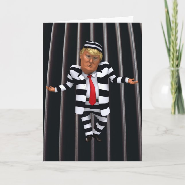 Trump en prison porte une carte de voeux (Devant)