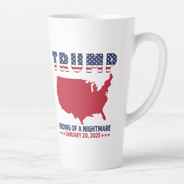 Trump Ending Of A Nightmare  Latte Mug (Right)