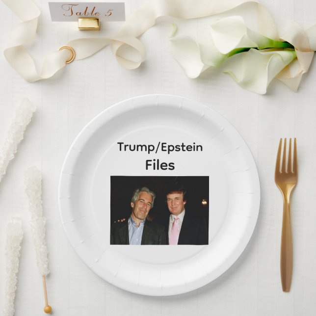 Trump/Epstein Files Paper Plate (Wedding)