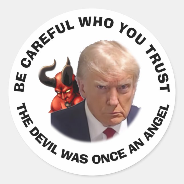 TRUMP ET LE Sticker DU DIABLE (Devant)