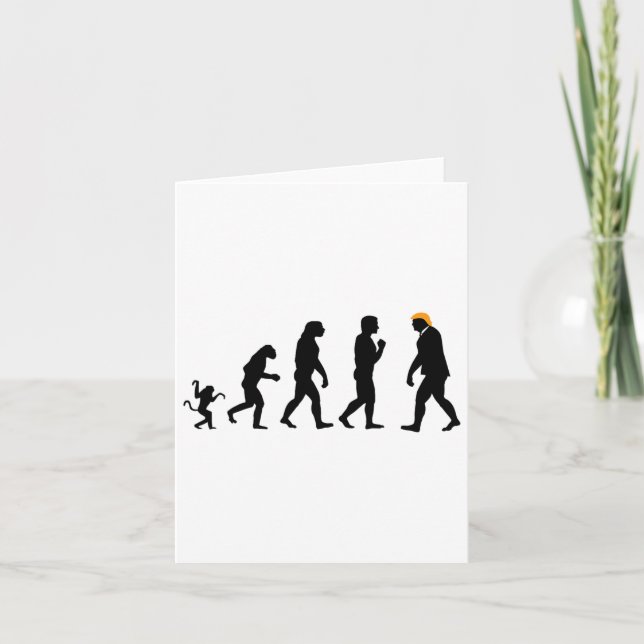 Trump Evolution Resist Funny Donald Trump  Card (Front)