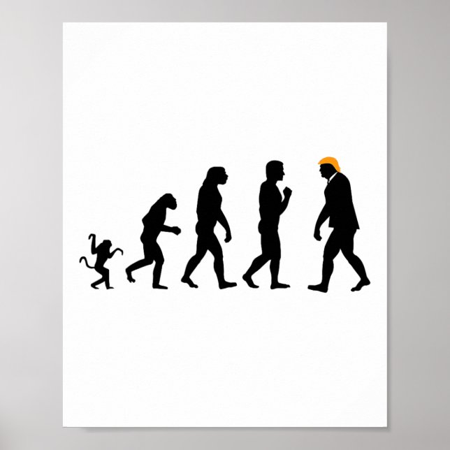 Trump Evolution Resist Funny Donald Trump  Poster (Front)