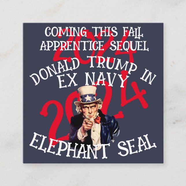 Trump Ex Navy Elephant Seal Cage Fighting Enclosure Card (Front)