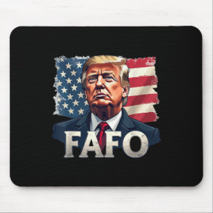 Trump Fafo Find Out Us Flag Vintage  Mouse Pad