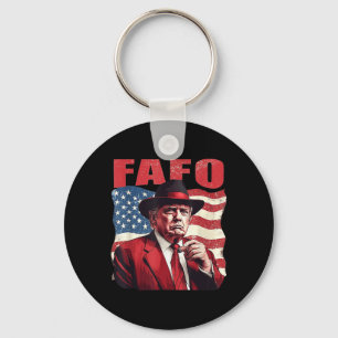 Trump Fafo Funny Fafo Trump American Flag  Keychain