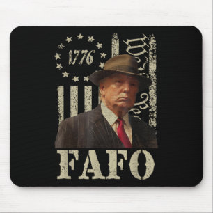 Trump Fafo, Retro Fafo Trump American Flag Mouse Pad