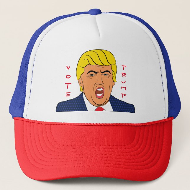 Trump Fake News Corruption Art Personalized Trucker Hat (Front)