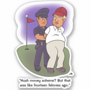 Trump Felonies Custom Cut Stickers