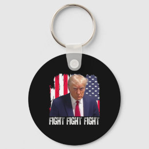 Trump Fight Fight Fight American Flag Donald Trump Keychain