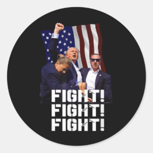 Trump Fight Fight Fight  Classic Round Sticker