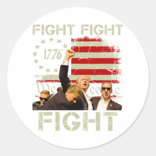 Trump Fight Fight Fight Trump Signals To Americans Classic Round Sticker