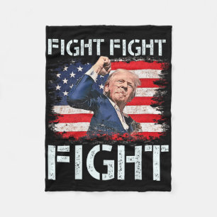 Trump Fight Fight Fight Trump Signals To Americans Fleece Blanket