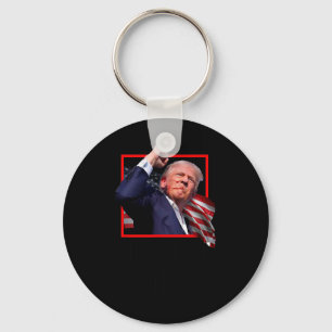 Trump Fight Fighting Fighters Supporters Americans Keychain