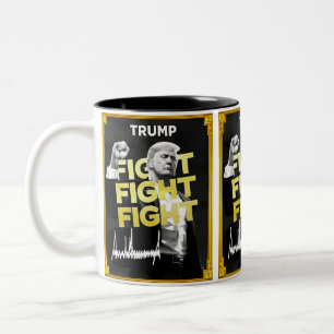 Trump Fight: Lead the Meme Coin Revolution – Join  Two-Tone Coffee Mug