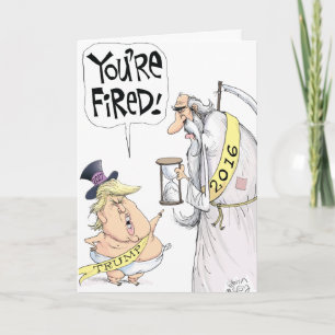 Trump Fires Année Nouveau An Plaisanterie Carte pa
