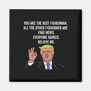Trump Fisherman Funny Fisher Hook Gifts  Magnet