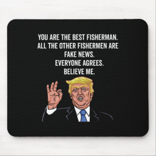 Trump Fisherman Funny Fisher Hook Gifts Mouse Pad
