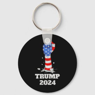 Trump Fist 2024 Stand With Trump 2024 Keychain