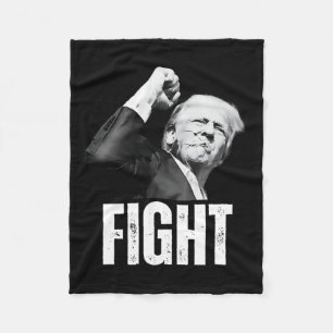 Trump Fist Pump Donald Trump Shooting  Fleece Blanket