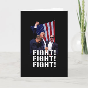 Trump Fist Pumped Fight Pray For Trump America Card