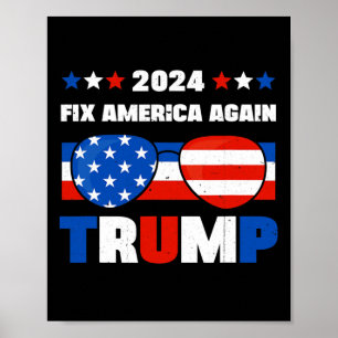 Trump Fix America Again Donald Trump Conservative Poster