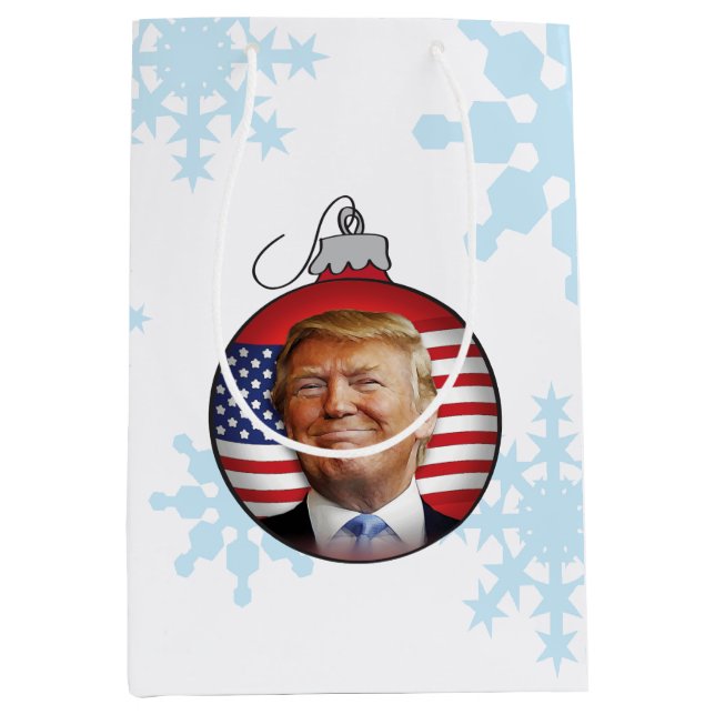 Trump for Christmas Medium Gift Bag (Front)