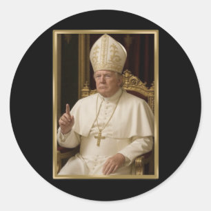 Trump For Pope T Shirt President Trump Tees 2025 1 Classic Round Sticker