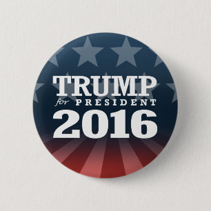 TRUMP FOR PRESIDENT 2016 2 INCH ROUND BUTTON
