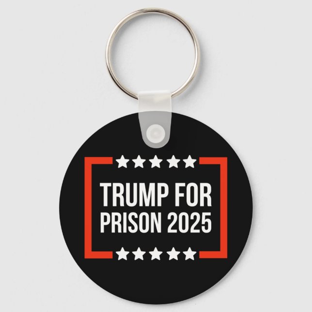 Trump For Prison 2025  Keychain (Front)
