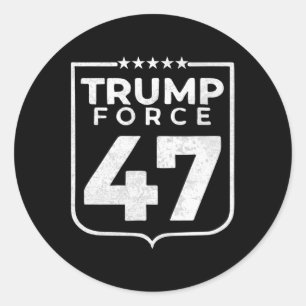 Trump Force 47  Classic Round Sticker
