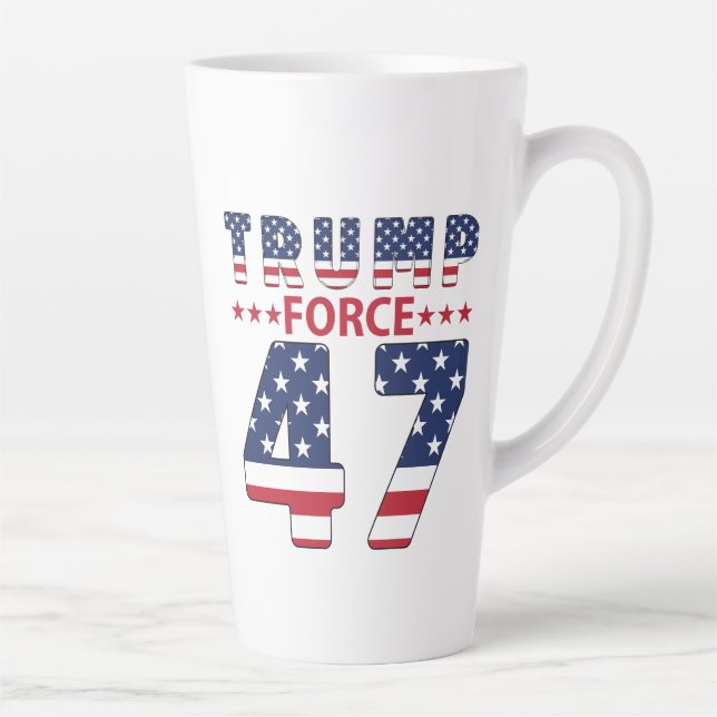 Trump Force 47 Latte Mug (Right)