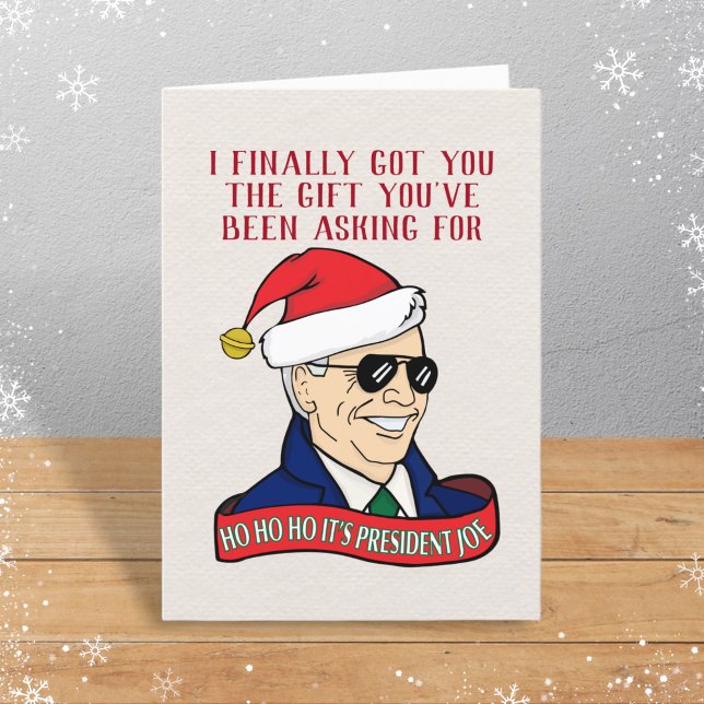 Trump Free Christmas President Joe Biden Funny Holiday Card (Creator Uploaded)