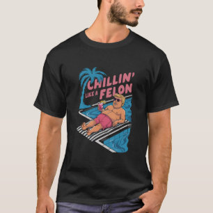 Trump Funny Chillin Like A Felon Trump 2024  T-Shirt